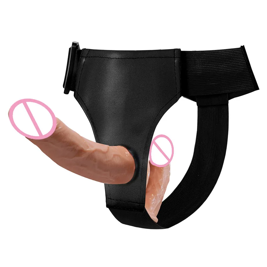 Strap On Realistic Double Dildo Pants For Lesbian Woman Men Couples Dildo Panties For Gay Flesh Purple Dildo Adults Sex Toys18+