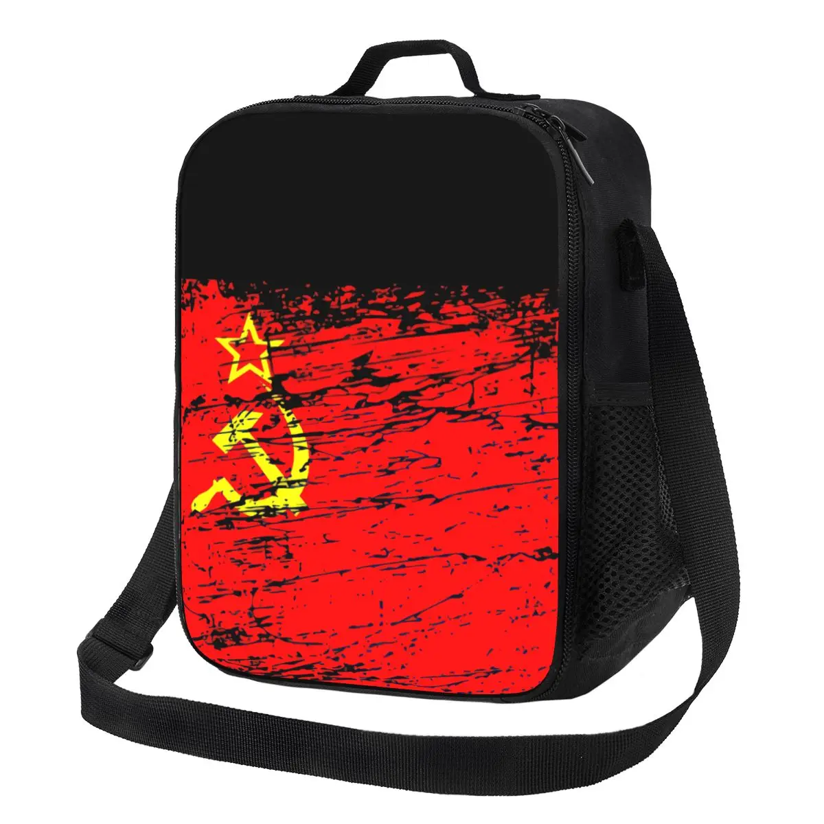 Custom Soviet Union USSR Russia Flag Lunch Bag Women Thermal Cooler Insulated Lunch Box for Children School