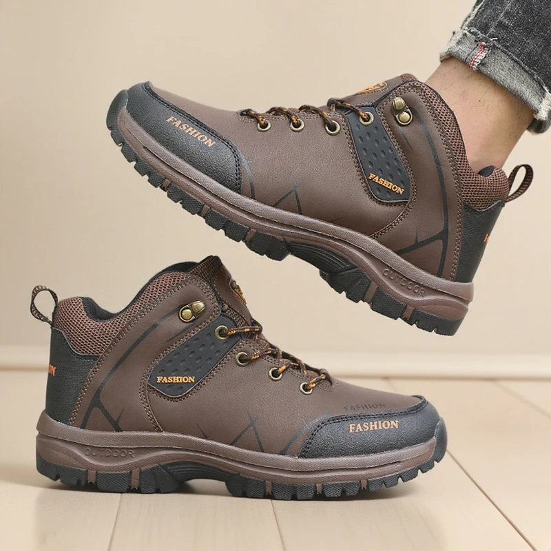 Neue PU Leder männer Schlange Atmungsaktive Casual Bequeme Schuhe Non Slip Outdoor Wandern Mode männer Schuhe Zapatillas