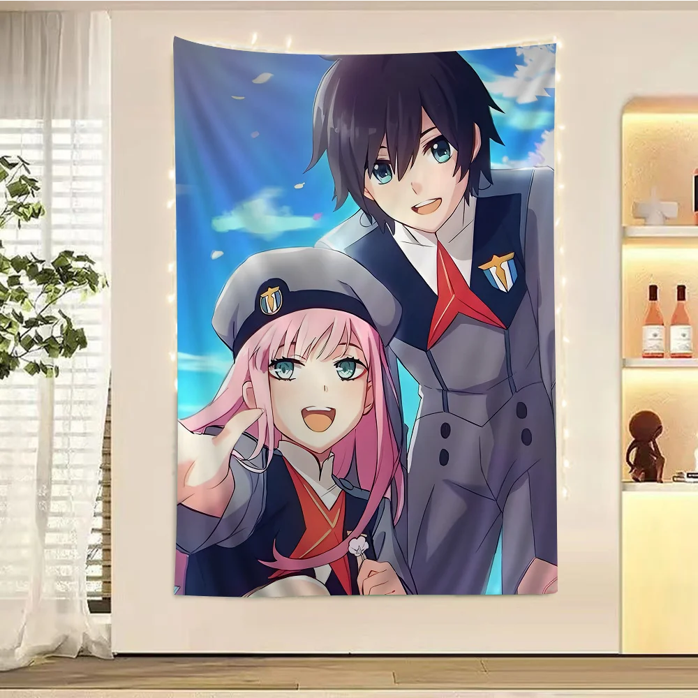 FranXX Zero Two Anime Hanging Bohemian Tapestry Indian Buddha Wall Decoration Witchcraft Bohemian Hippie Cheap Hippie Wall