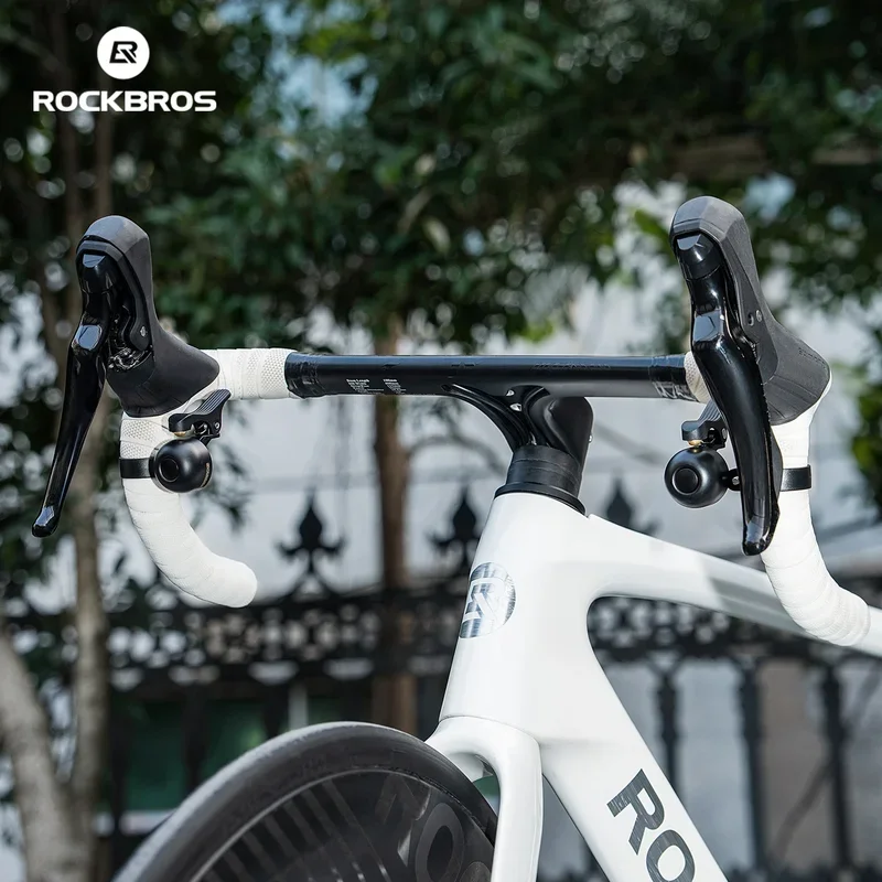 ROCKBROS Mini Bicycle Bell Road Bike Ring Crisp Sound Warning Alarm Bike Handlebar Copper Alloy Ring Horn For Safety Cycling