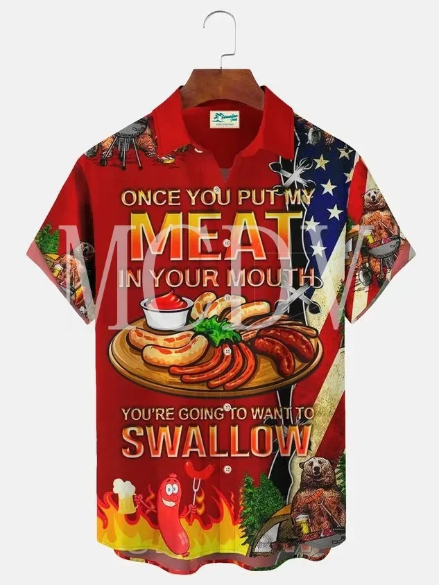 

Royaura Once You Put My Meat In Your Mouth Hawaiian Shirt Oversized Vacation Aloha Shirt Summer Tops