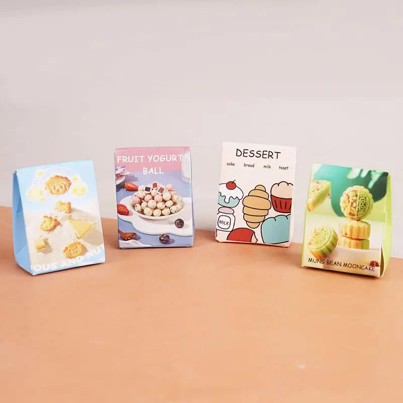 กล่องขนมจิ๋ว 10 ชิ้น แบบจำลองบ้านตุ๊กตา ของตกแต่งฉากซูเปอร์มาร์เก็ตจิ๋ว บ้านตุ๊กตา ของเล่นเสริมบทบาทสมมติ