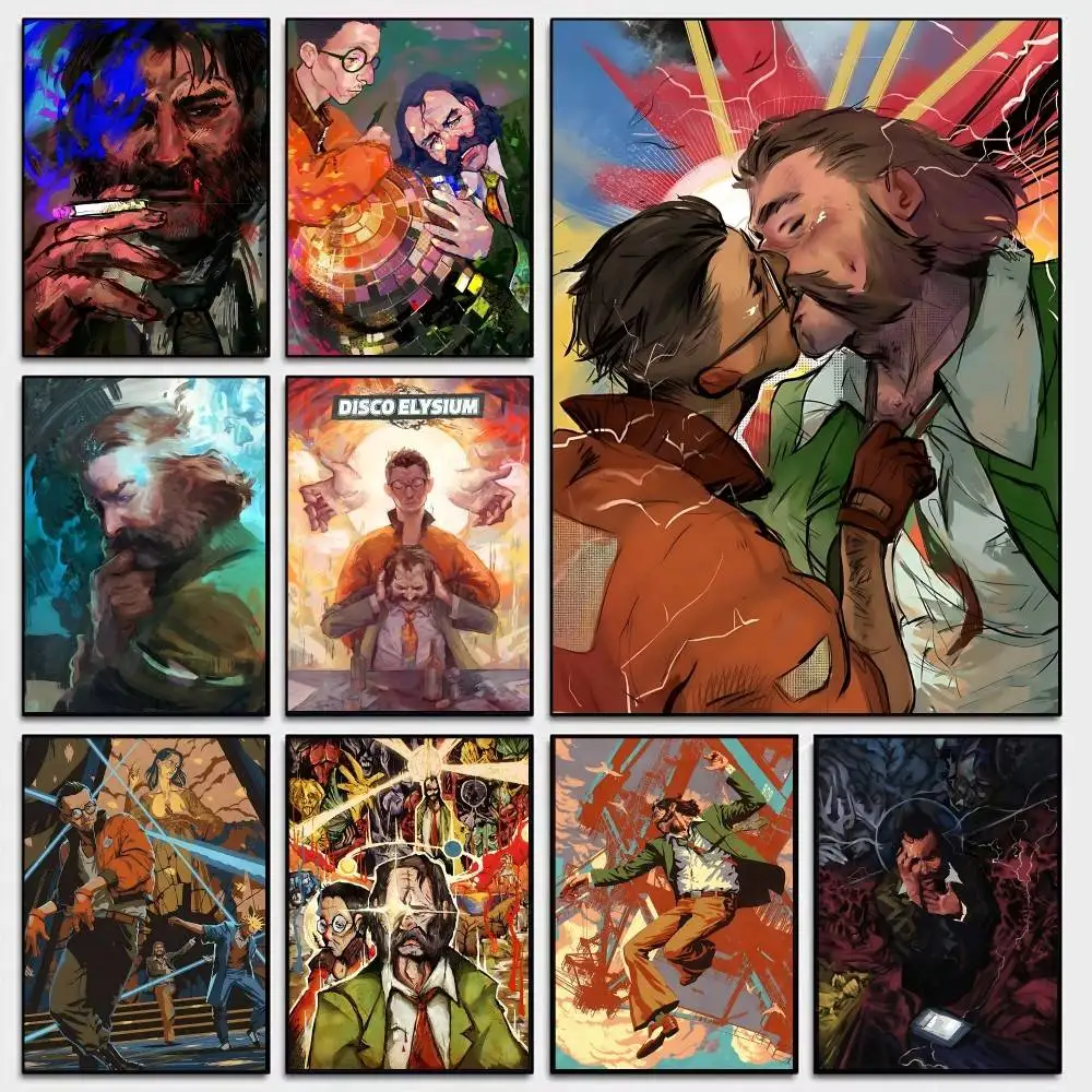 Disco Elysium Hot Video Good Quality Prints and Posters Vintage Room Bar Cafe Decor Home Decor