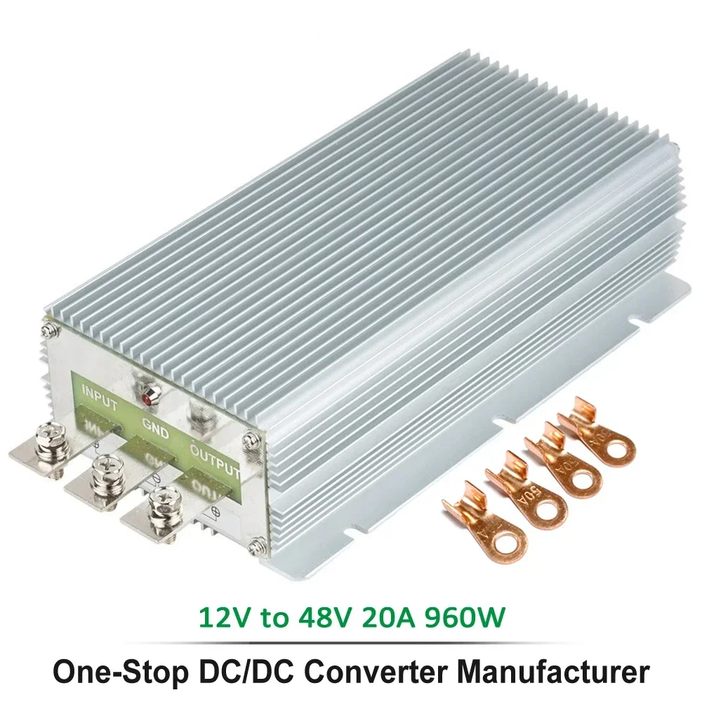 High Power DC DC Boost 12V to 48V 20A Power Converter 12 Volt 48 Volt 1000W Step-up Voltage Module Regulator for Electric cars