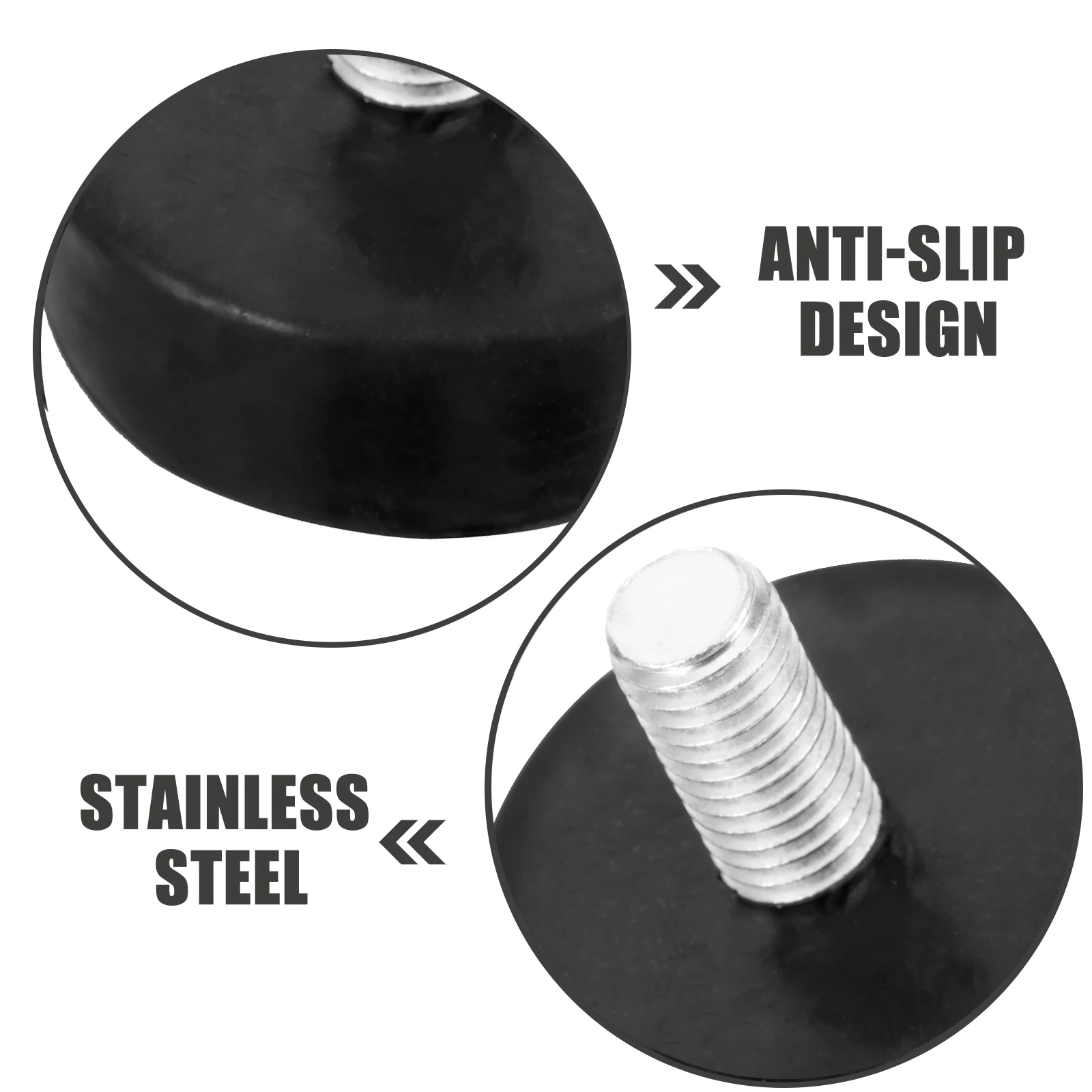 

4pcs Adjustable Rubber Feet Furniture Levelers Heavy Duty Anti Vibration Table Leg Screws M10 20mm Furniture Shims Leveling