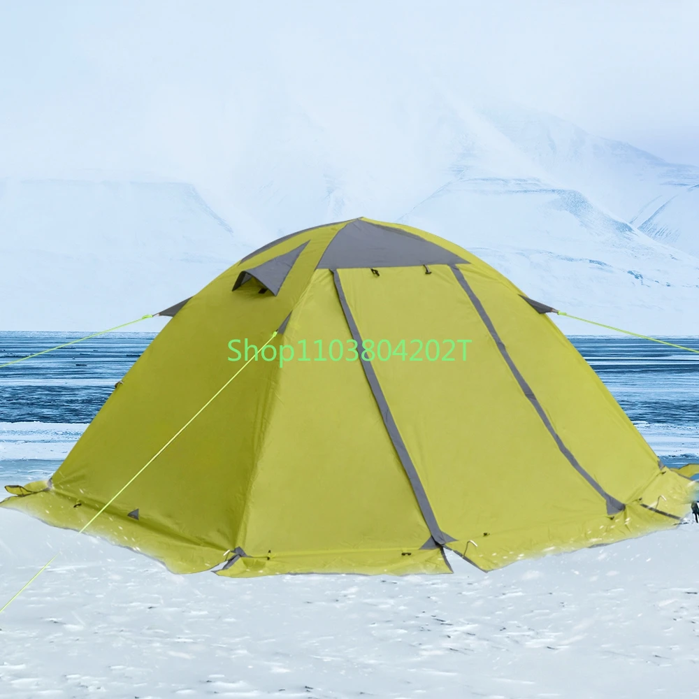 Desert Fox Camping Tent with Snow Skirt Winter Type 2 Persons Warm Tents for Hiking Travelling 4 Seasons Outdoor Backpack Tent