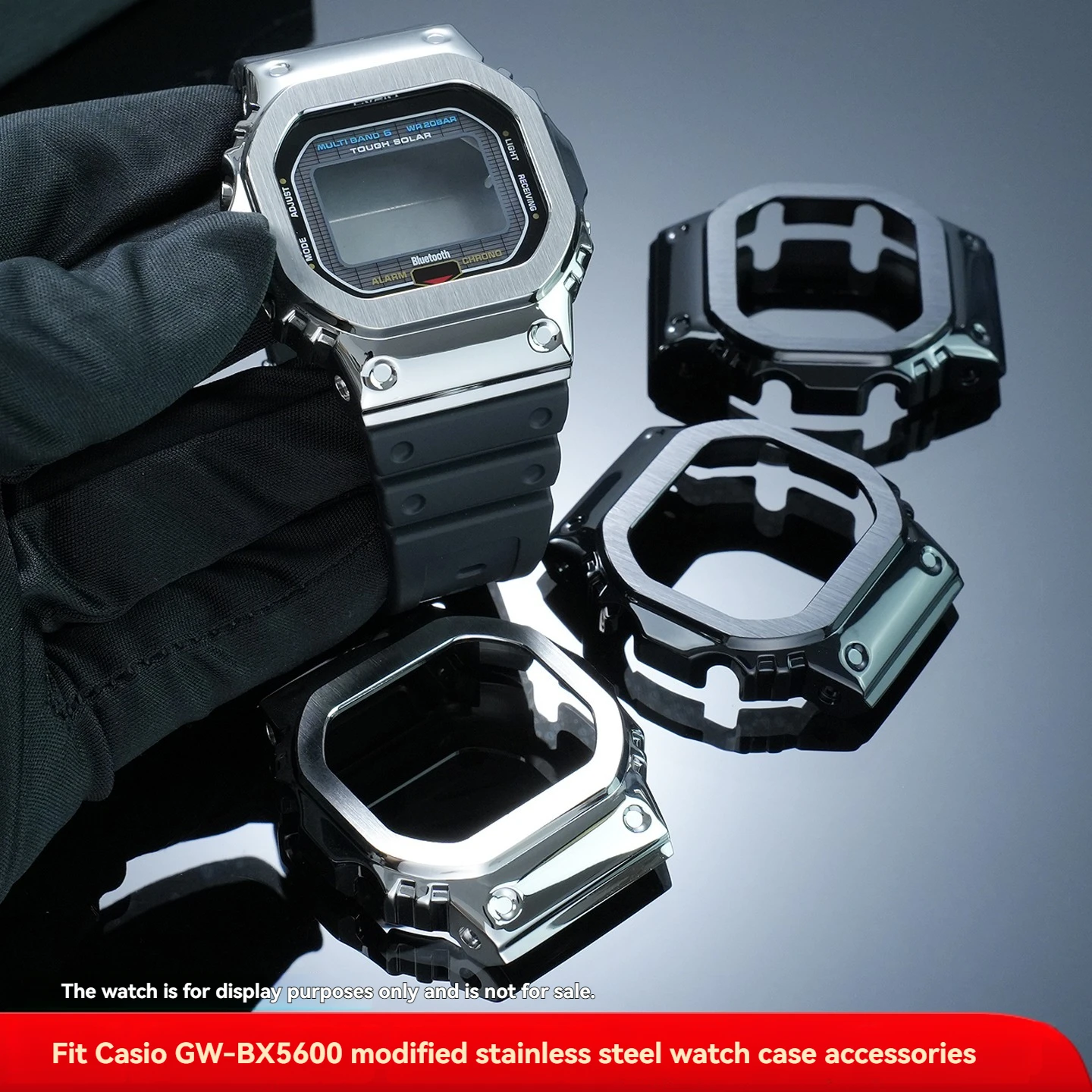 Подходит для Casio 3578 GW-BX5600, модифицированный корпус и ремешок из нержавеющей стали, обновленный стальной корпус GWBX5600.