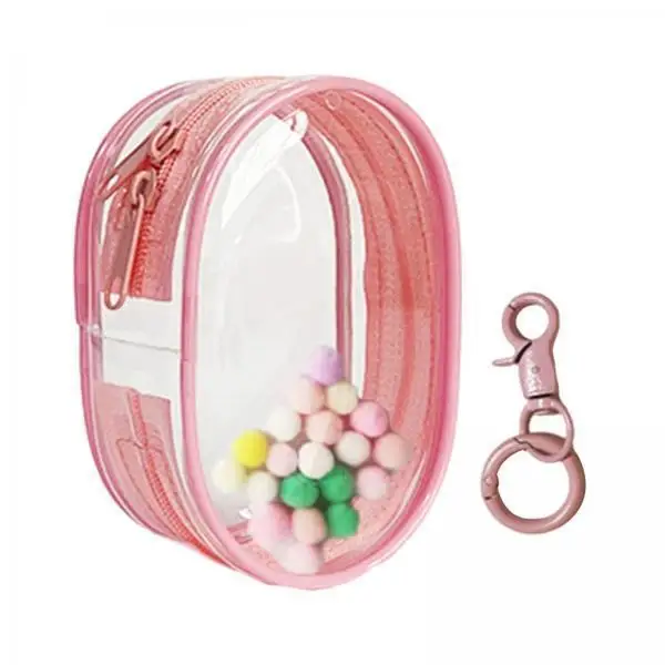 Bolsa de exhibición pequeña para muñecas, estuche transparente de PVC con cierre de cremallera, bolsa para llavero, accesorios para muñecas Monster High