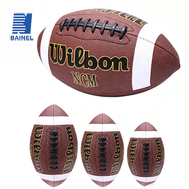 American Football PU Leather Non‑Slip Rugby Ball Size3/6/9 for Kids Youth Adult Match Training Outdoor Sports Game Practice Ball