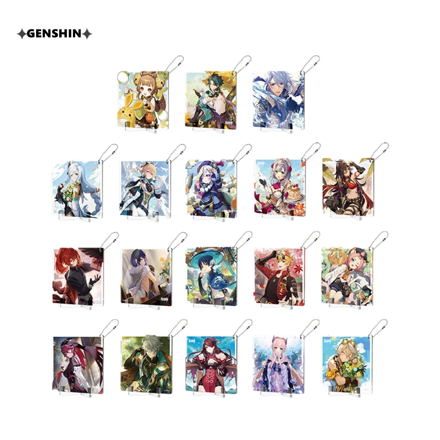 

[Genuine] Anime Game Genshin Impact Character Birthday Theme Acrylic Coaster Wanderer Xiao Kamisato Ayato Cosplay Pendant Stand