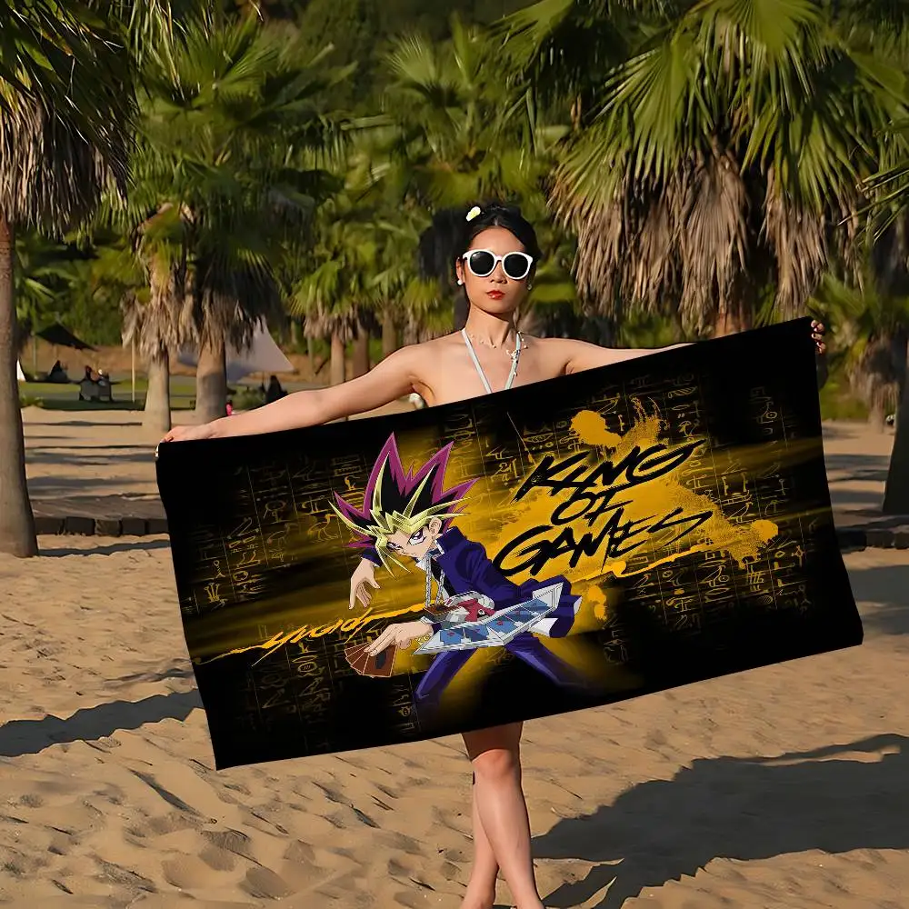 Duel Monsters Yu-Gi-Oh Microfiber Printed Beach Towel Mountain Climbing Yoga Beach Swimming Running Absorbent Soft Towel