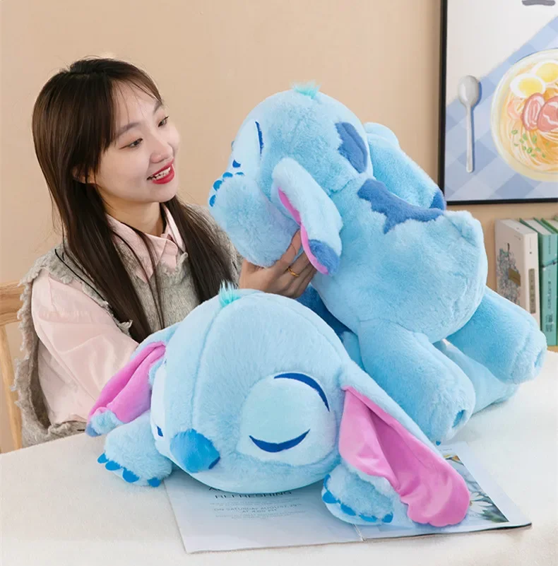 [Funny] Disney Lying down style Stitch cotton cloth dolls stuffed plush toys Sofa Pillow House Decoration baby Christmas Gift