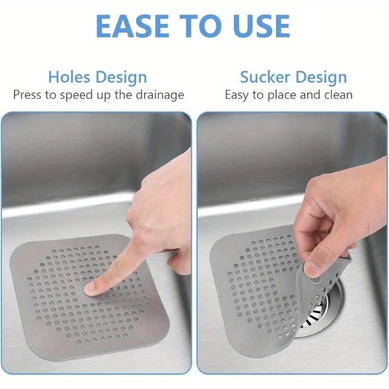 مصفاة تصريف - تمنع انسداد الأحواض أثناء عطلة الطبخ وزراعات الضيوف - سهلة التركيب لصائد الشعر مع حاجز الرائحة