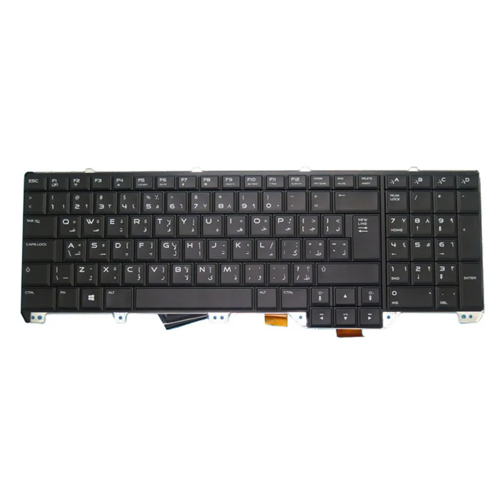Arabic AR Laptop Keyboard For Alienware 17 18 R1 / M17X R5 05T5DR 5T5DR PK130UJ1B13 NSK-LC0BC 0A Black With Backlit