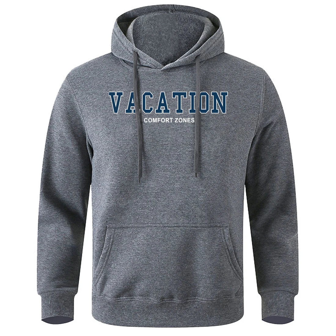 Vacation Comfort Zones Letter Printed Hooded Mens Basic Loose Oversized Hoody Breathable Soft Sportswear Novelty Sports Hoodies