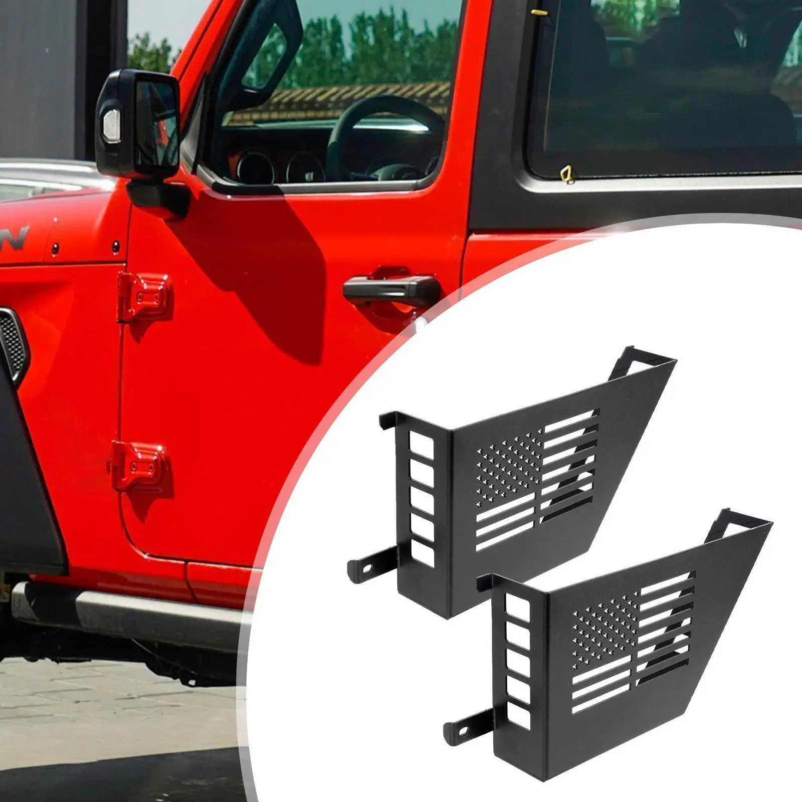 

2Pcs Door Side Insert Organizer Accessories Multifunctional Replacement Door Side Insert Organizer Box for Jeep Wrangler JK