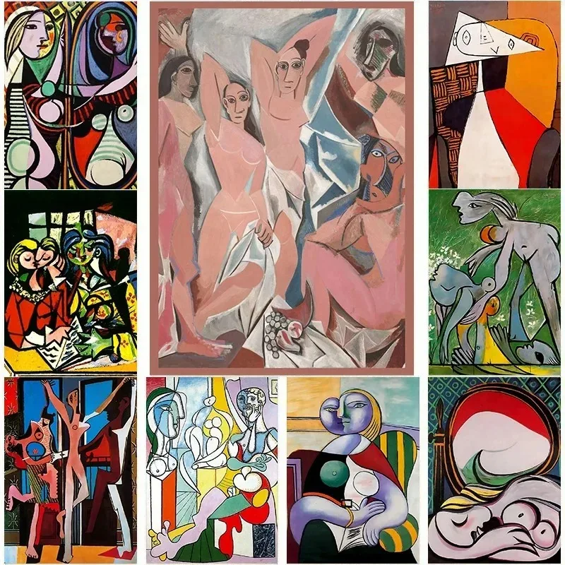 Abstract Pablo Picasso Classic Artwork Poster Canvas Painting Vintage Wall Art For Modern Museum Gallery Home Decor