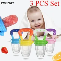 3 PCs Baby Fruit and Vegetable Teether Food Supplement Bite Le Silicone Baby Feeding Tableware Christmas gift