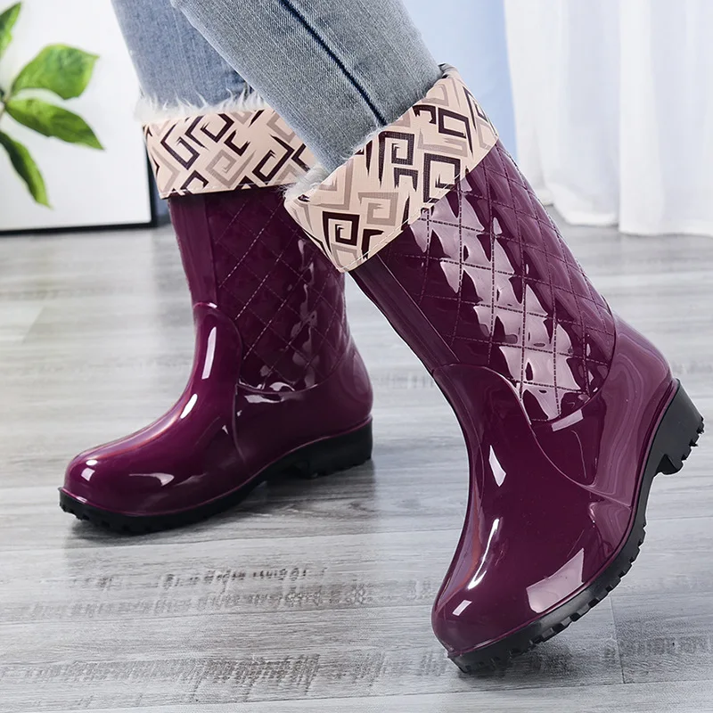 Comemore buty damskie wiosenne buty przeciwdeszczowe damskie rozmiar 43 antypoślizgowe obuwie damskie kalosze z Pvc 2024 Botas De Lluvia Mujer