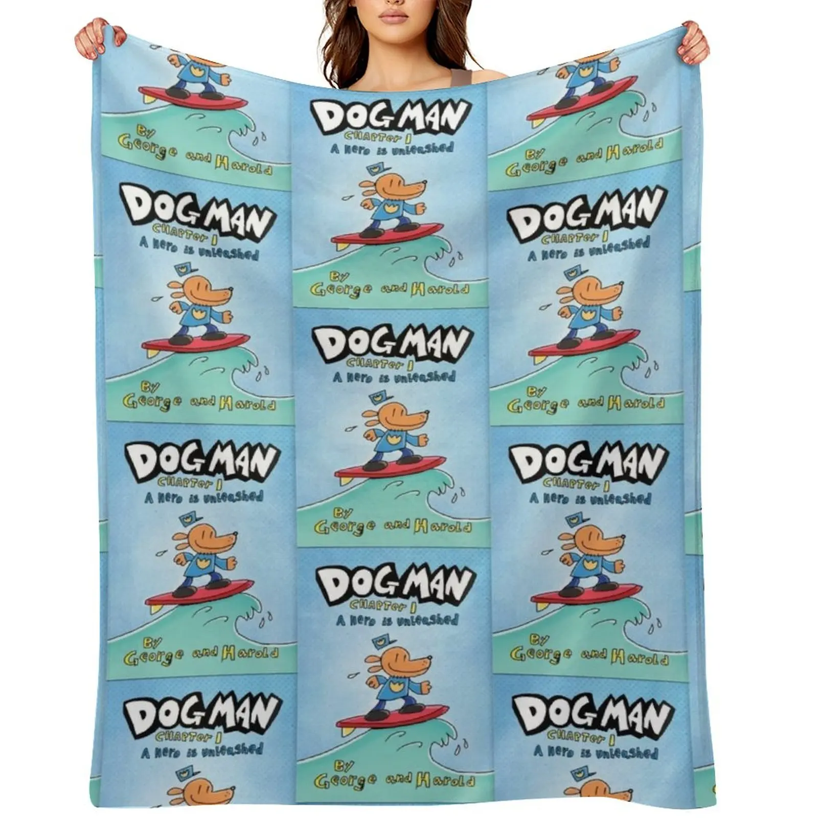 

Dog Man Movie Dav Pilkey Throw Blanket blankets ands Extra Large Throw Thermals For Travel Baby Blankets