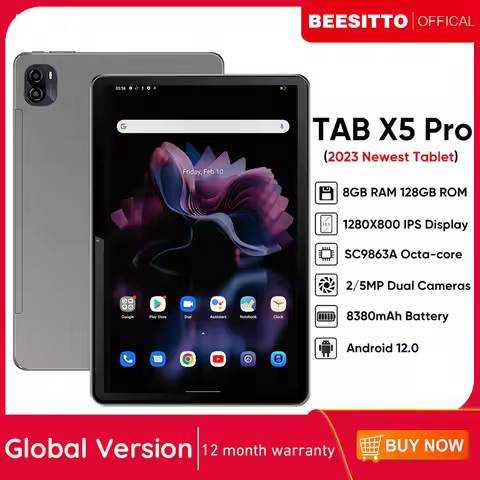 World Premiere Tab X5 Pro 10 Inch Tablet 2k HD+ Display 4G Network GPS 8380mAh New Android 12.0 8GB+128GB Tablettes Планшет Pc