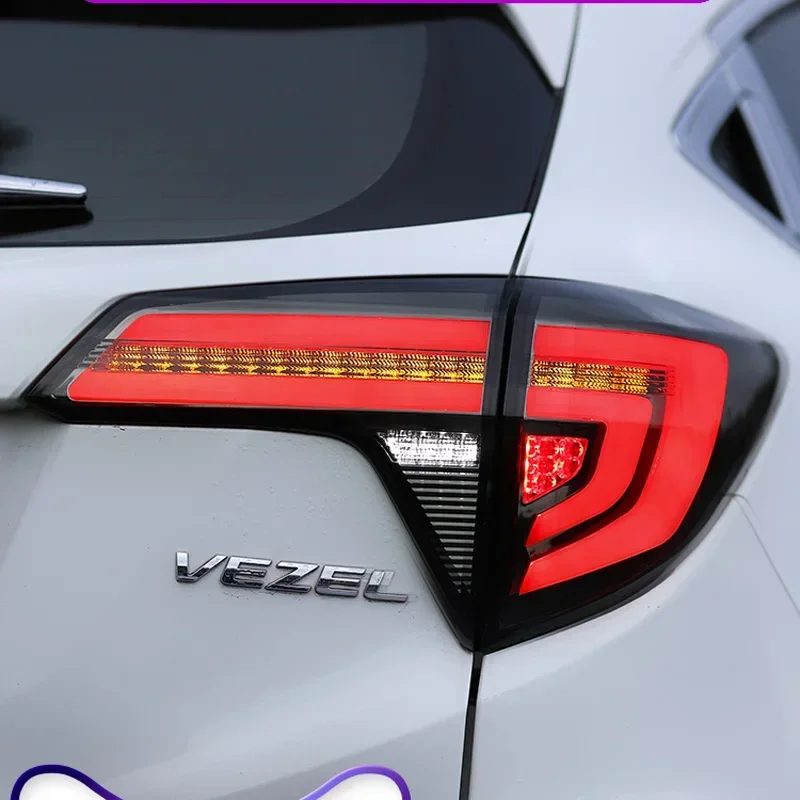 Car LED 12V Taillight For Honda HR-V HRV 2014 - 2019 2020 2021 Vezel Rear Running Lamp Brake Reverse Turn Signal Car Accessories