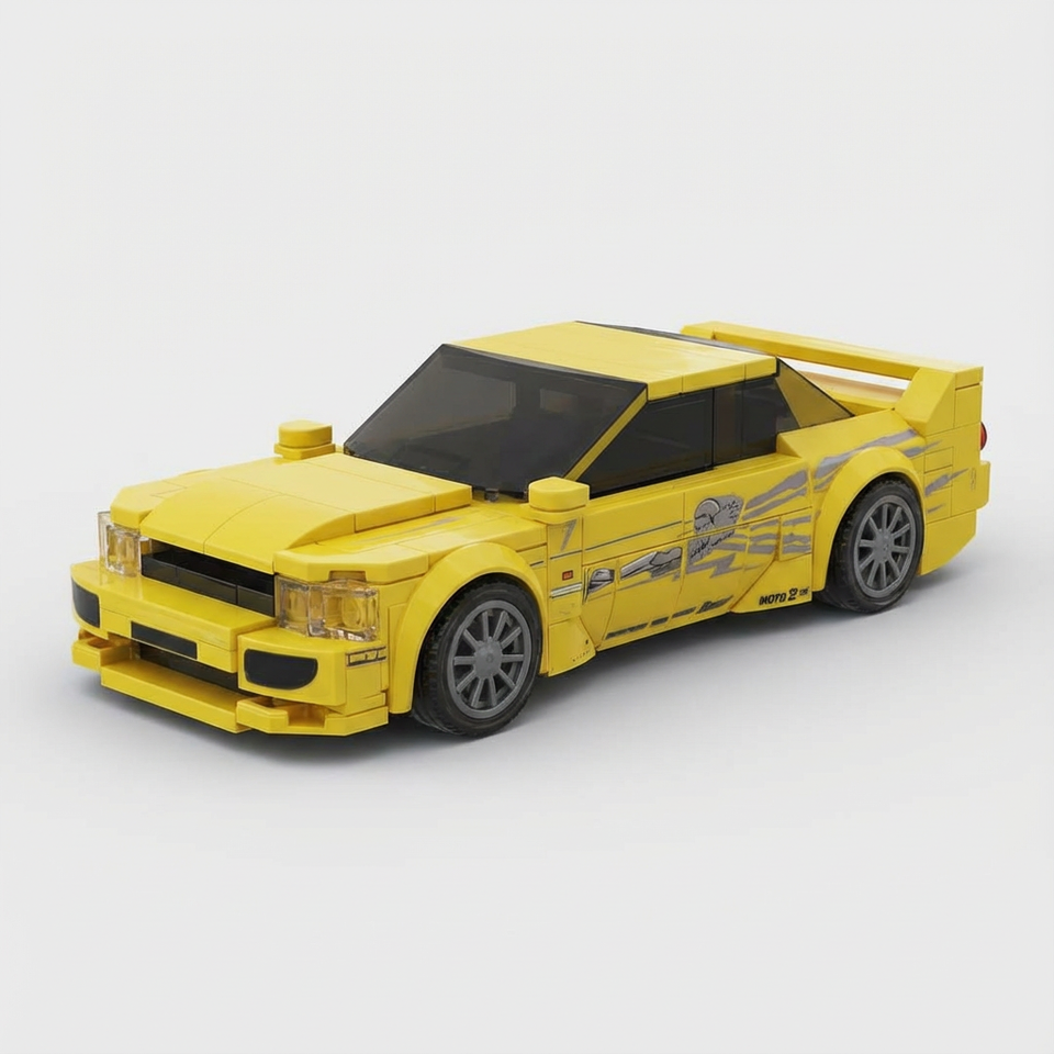  PolaDeer 241PCS MOC DIY Leon's Skyline R33 ​​ Racing Custom Assembled Building Blocks Educational Toys Holiday Gift Passion 