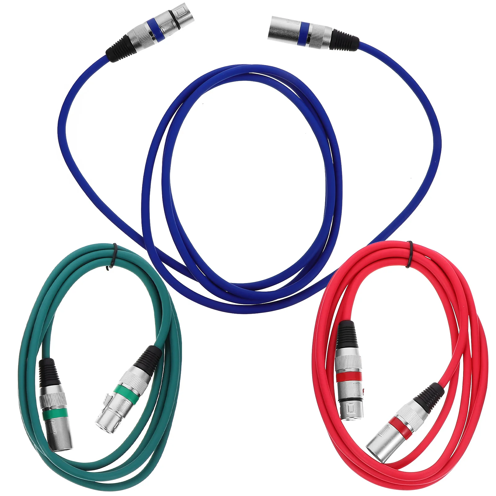3 Pezzi Cavo XLR Maschio-Femmina Lunghezza 2m Cavi Microfono a 3 Pin Trasmissione Audio Durevole Cavo XLR Cavo Microfono a 3 Pin