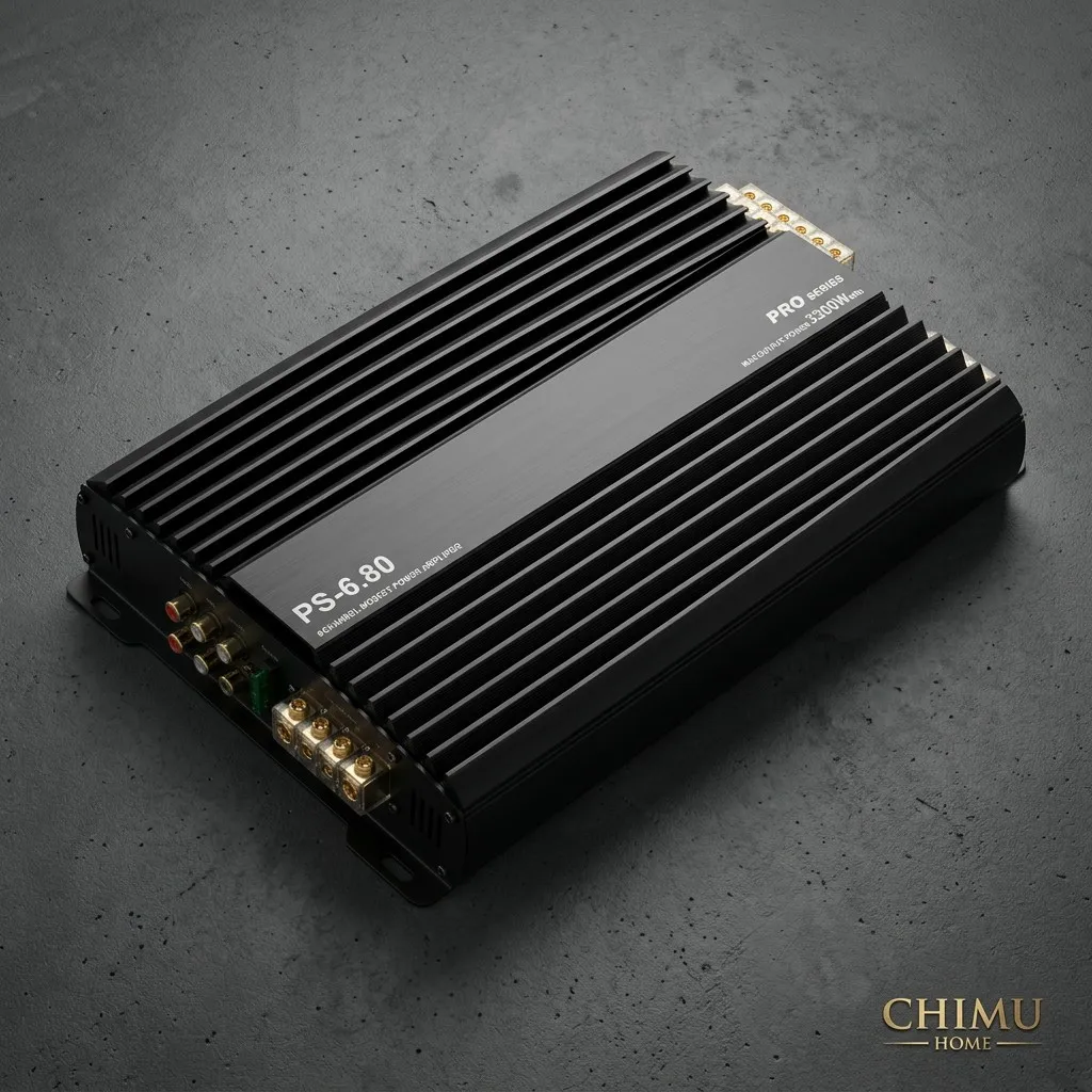 【CHIMU HOME】 for Hifi Car Audio Power Amplifier 80W x 6 Channels Full Range 6-Ch Pro Amp for Automotive Sound System