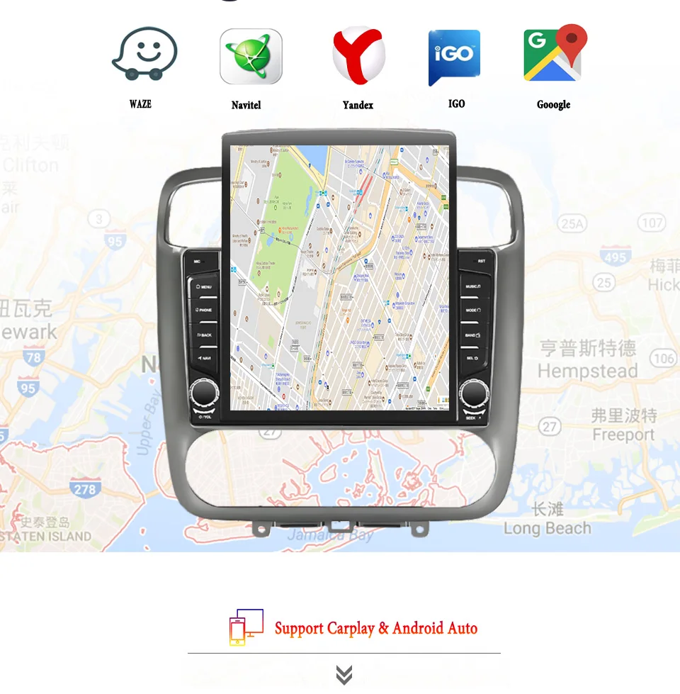 8G+128G Android 14 For Honda Stream 2000 - 2006 Car Radio Audio Multimedia Stereo PC Tablet GPS Monitor DVD Carplay Auto