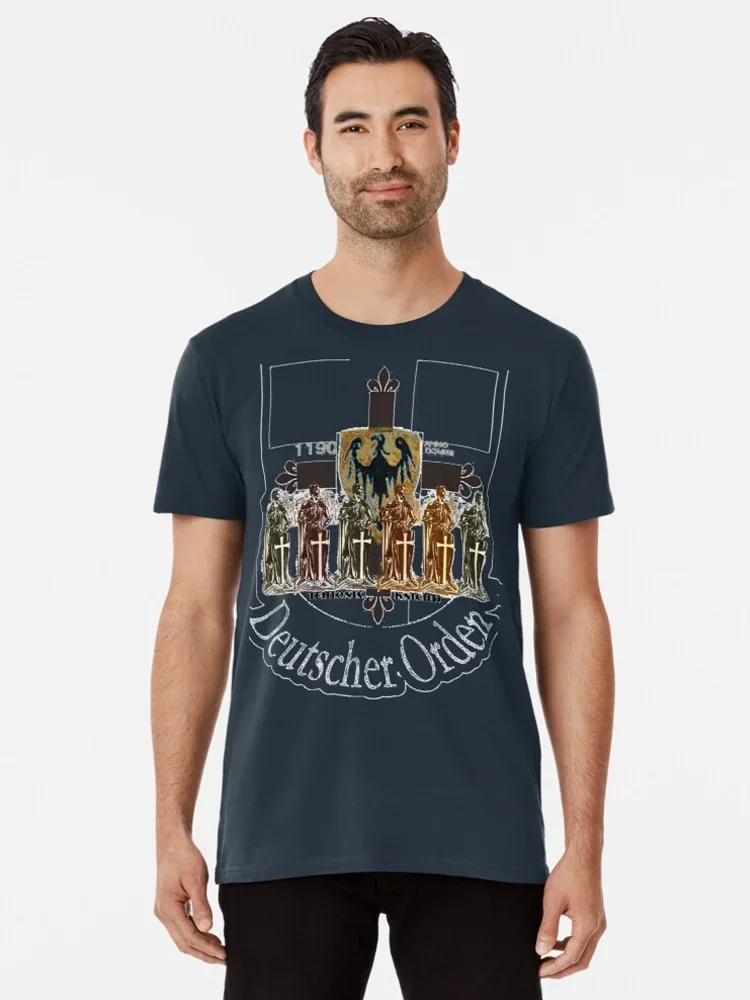 Teutonic Knights with Grandmaster Eagle T Shirt. New 100% Cotton Short Sleeve O-Neck Casual T-shirts Size S-3XL