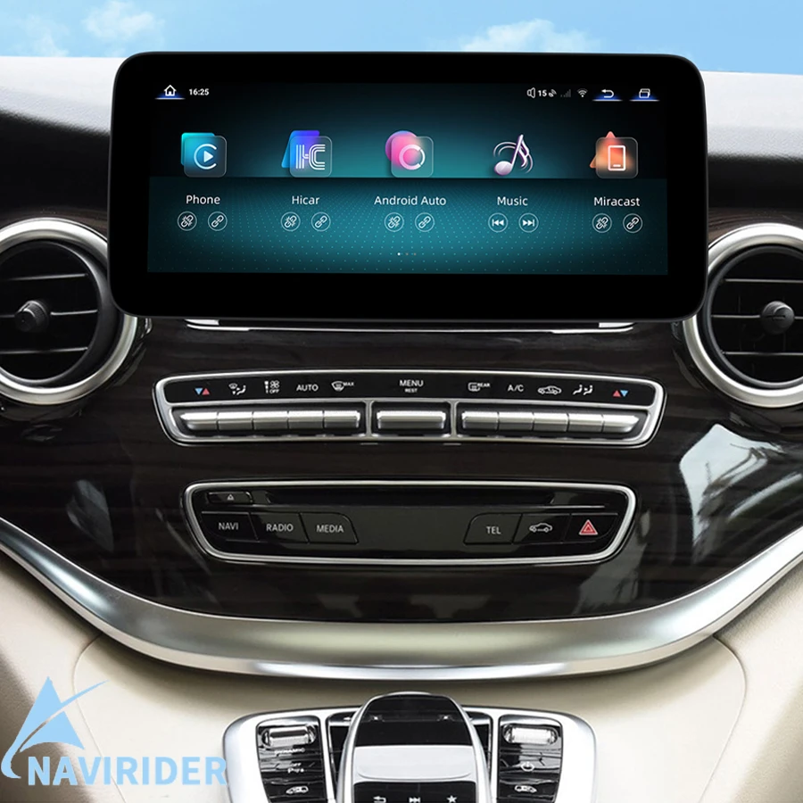 

12.8-дюймовый экран 2400*900 с Carplay, Android Auto, Huawei Hicar для Mercedes-Benz V-Class 5.0 V260 V250 W447 2015~2018, 1080P, система Linux, автомобильная магнитола