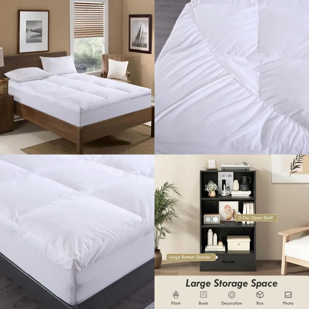 

Современная книжная полка на 3 куба высотой 42,5, 4-уровневые полки для выставки товаров, ящиком для хранения и функции защиты от опрокидывания