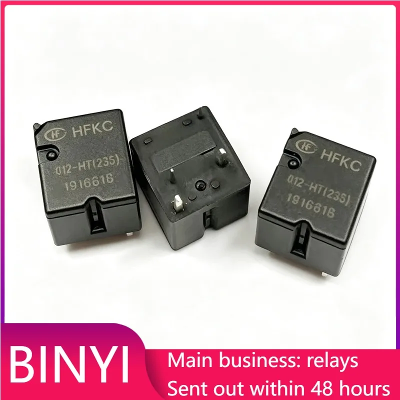 New 1pcs/lot HFKC 012-HT(235) 4Pin 12V Mini Automotive Relay PCB Mount Vehicle Control Power Relay Replacement
