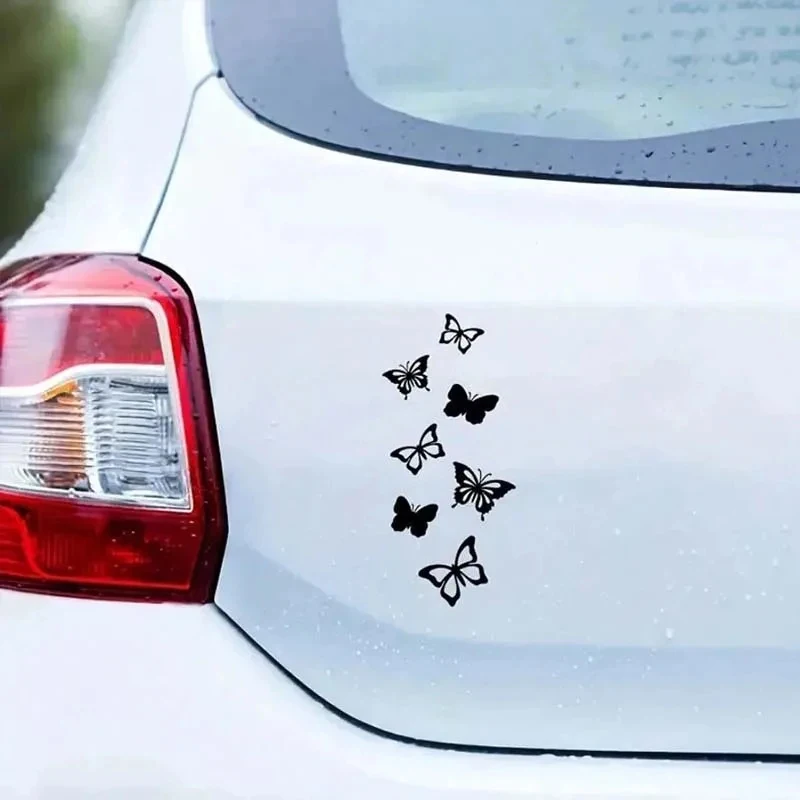 Elegant Hollow Butterfly Group Waterproof Car Sticker, Romantic Stylish Vehicle Personalized Decor Decal