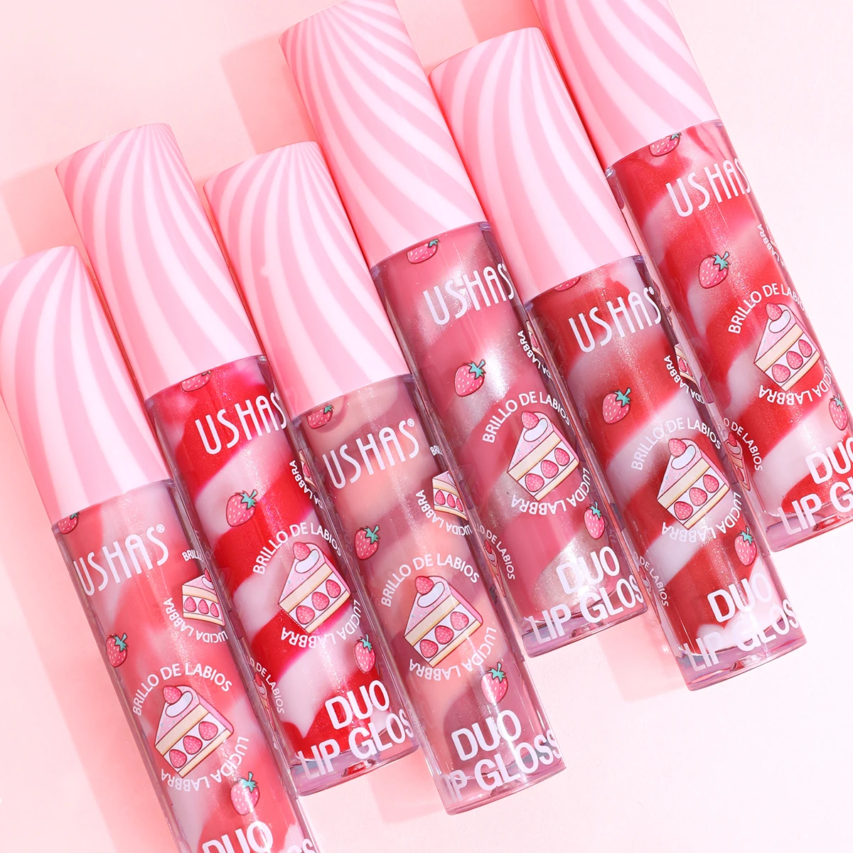 USHAS, brilho labial sorvete, hidratante e hidratante com cor, cintilante e brilhante, presente ideal para festivais