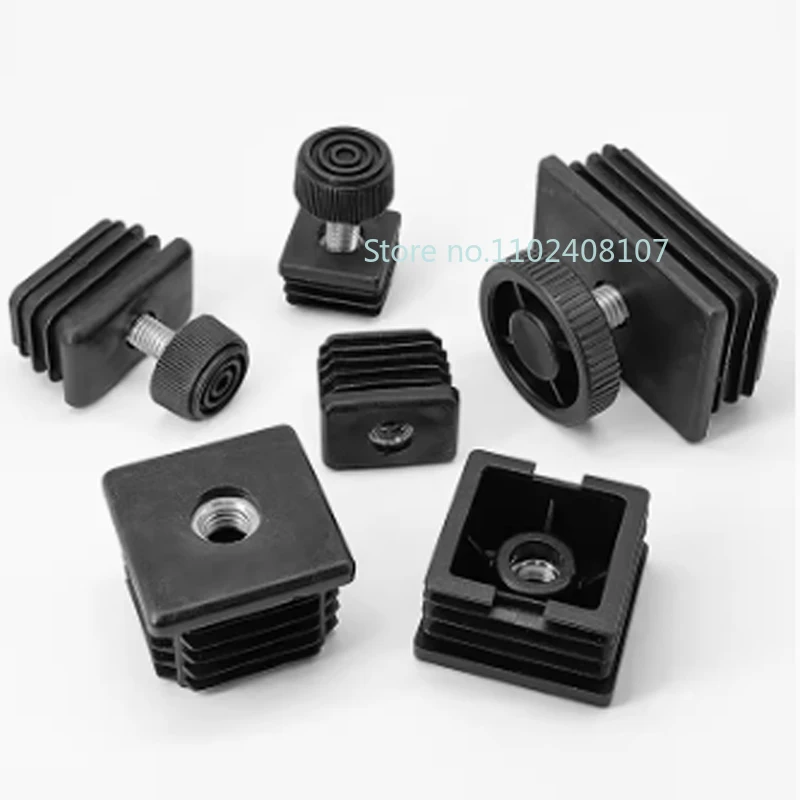 Round/Square PP Plastic Adjustable Foot Mat Height Screw Foot Levelling Pad Nut