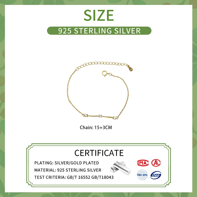 Real 925 Sterling Silver Zircon Mobius Charm Bracelets for Women Romantic Fine Jewelry Minimalist Light Luxury Accessories
