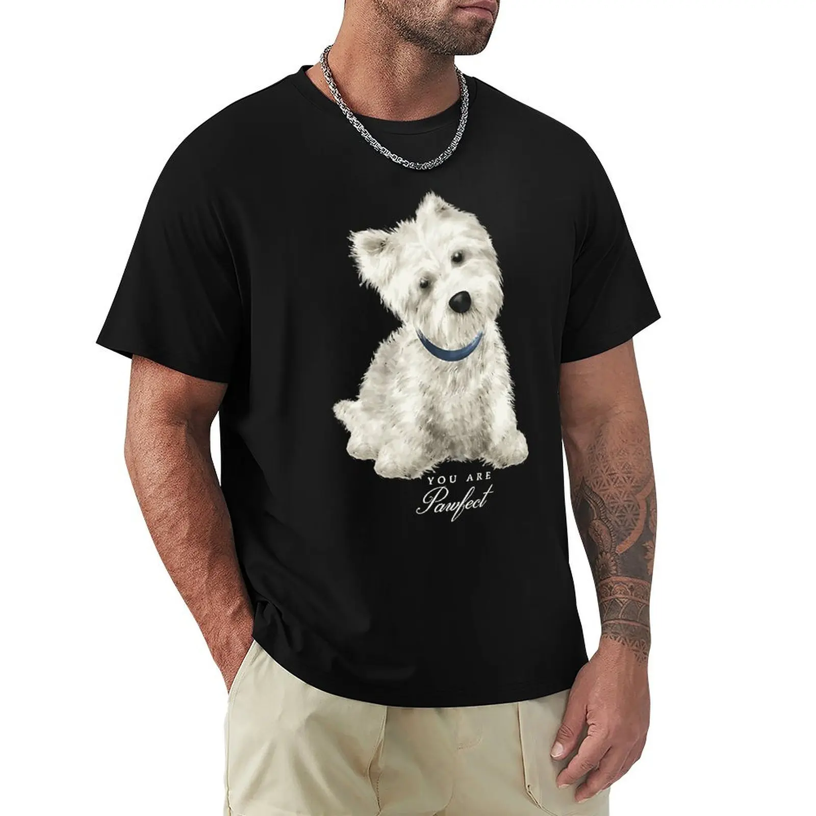 

Sweet West Highland White Terrier Dog Westie Puppy T Shirt Harajuku Short Sleeve T-shirt 100% Cotton Graphics Tshirt Tops