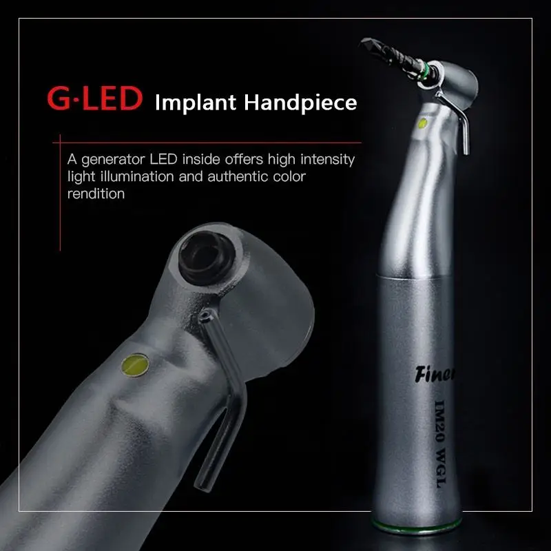 Dental Implant Handpiece LED Against Counter Contra Angle for Implantation