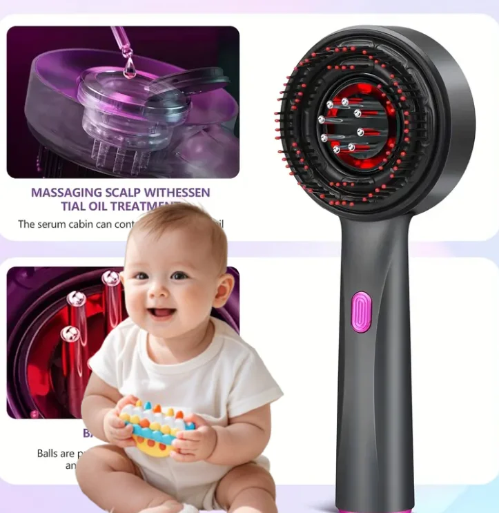 Rechargeable multifunctional head massage comb, scalp massage red hair growth instrument