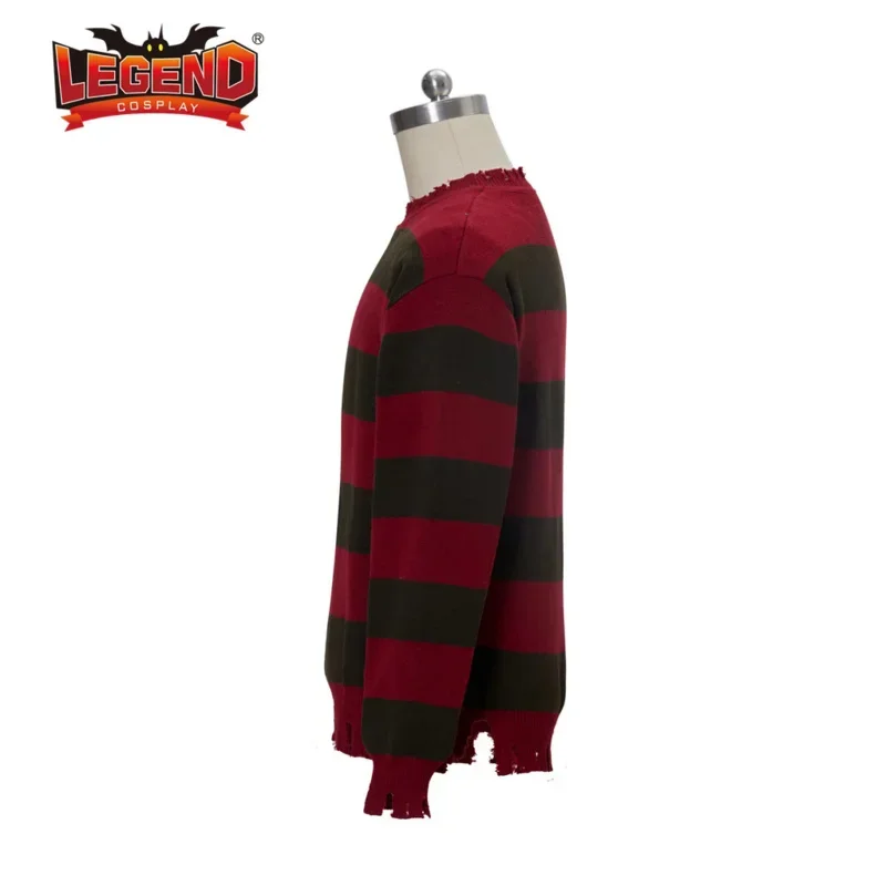 Freddy Reproduct Eger Cosplay Pull pour hommes et femmes, Costume d'horreur, Un cauchemar sur Elm Street, Haut rayé à manches longues, Vêtements