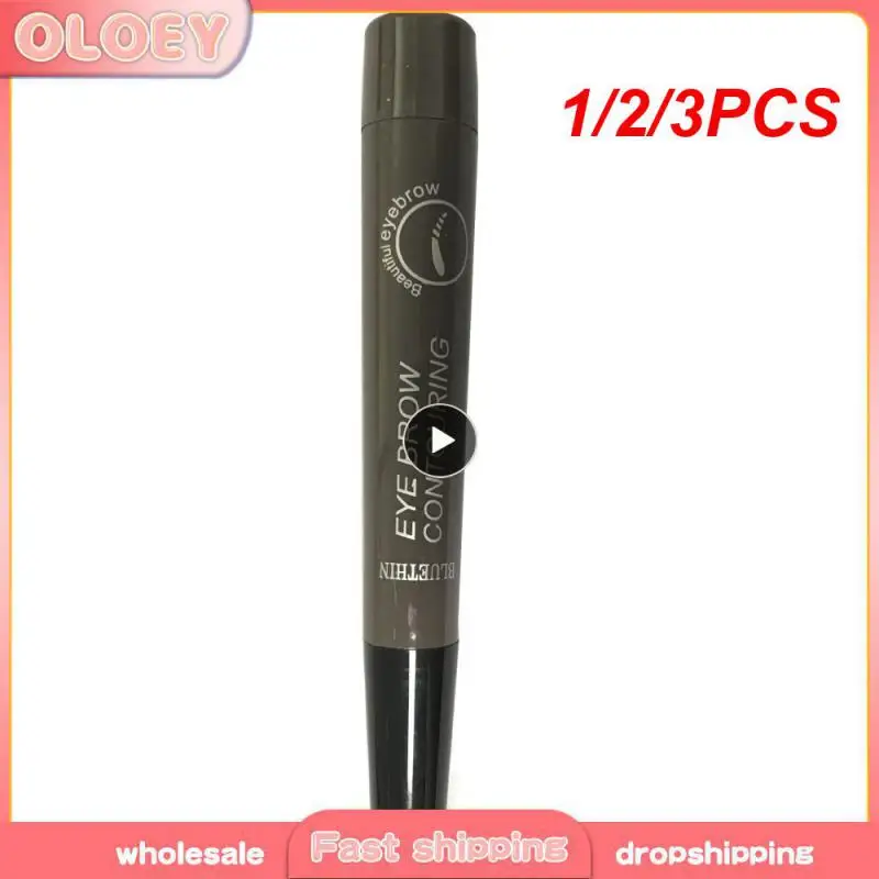 1/2/3PCS Colors Eyebrow Pen Waterproof 4 Fork Tip Eyebrow Waterproof Brow Pen Liquid Ink 3D Make-up Tool Eyebrow Enhancers