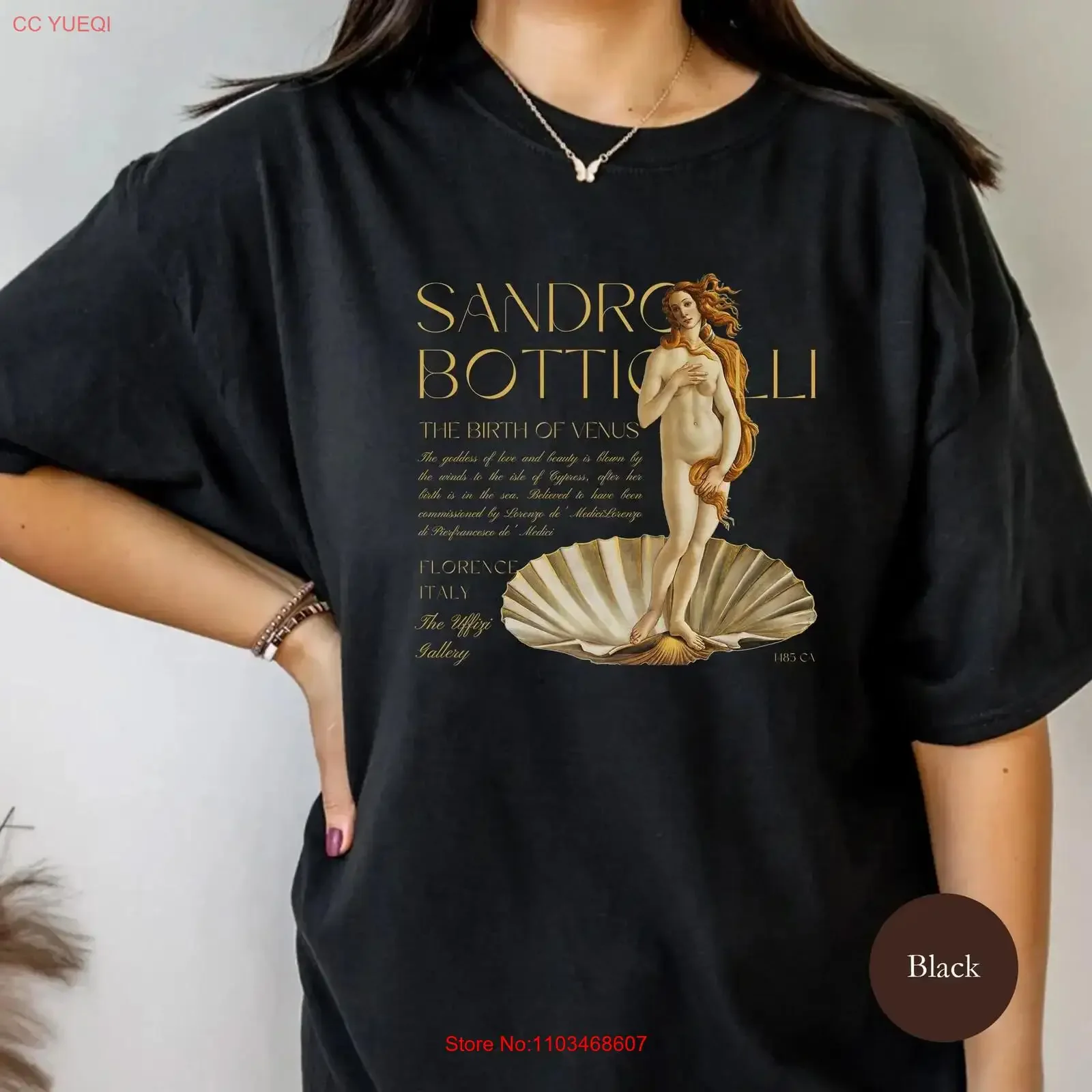 Venus Botticelli Vintage esthétique Renaissance Arts t-shirt Fine ArT lumière académique amant histoire grande taille vintage lavé