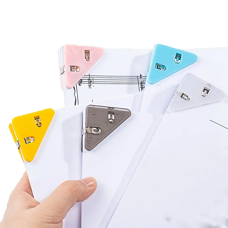 Clip triangulaire, clip de fixation, classeur, rangement et organisation du papier, matériel de qualité supérieure, classeur à feuilles mobiles, 4 pièces