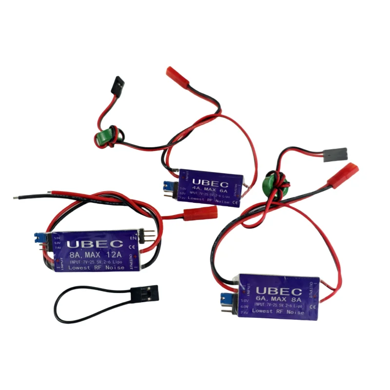 FPV RC UBEC 3A/4A/6A/8A Output 5V/6V Max 12A 2-6S Lipo Battery Compatible for RC Aircraft BEC Full Shielding Antijamming