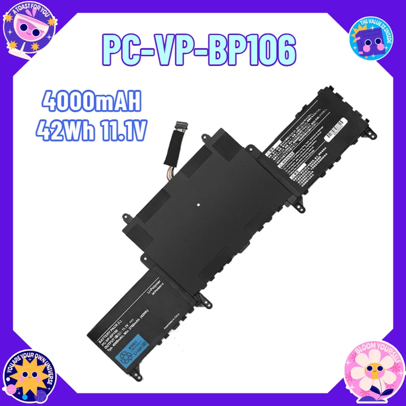 4000mAH 42Wh 11.1V PC-VP-BP106 Laptop Battery for NEC LaVieZ HZ550 HZ750 186Y3AZ  PC-GL 186Y3AZ  Notebook  Accessory
