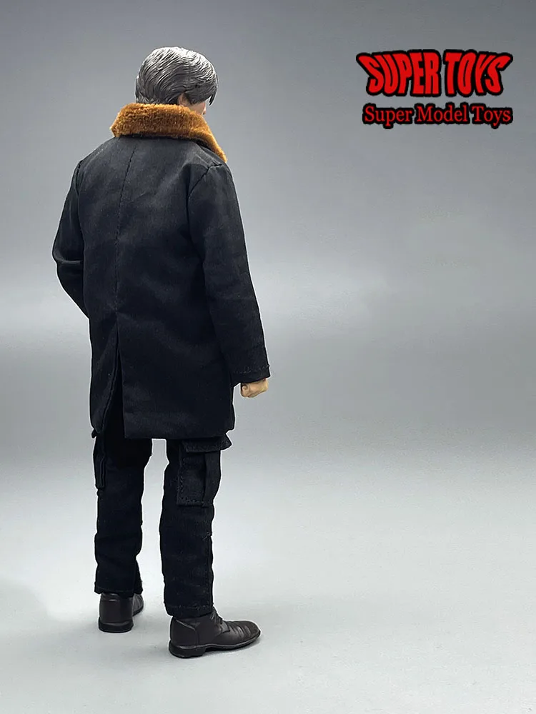 In Stock 1/12 Scale Male Soldier Fashion Winter Overcoat With Zipper And Fur Collar Accessory For 6 Inches Action Figure Body