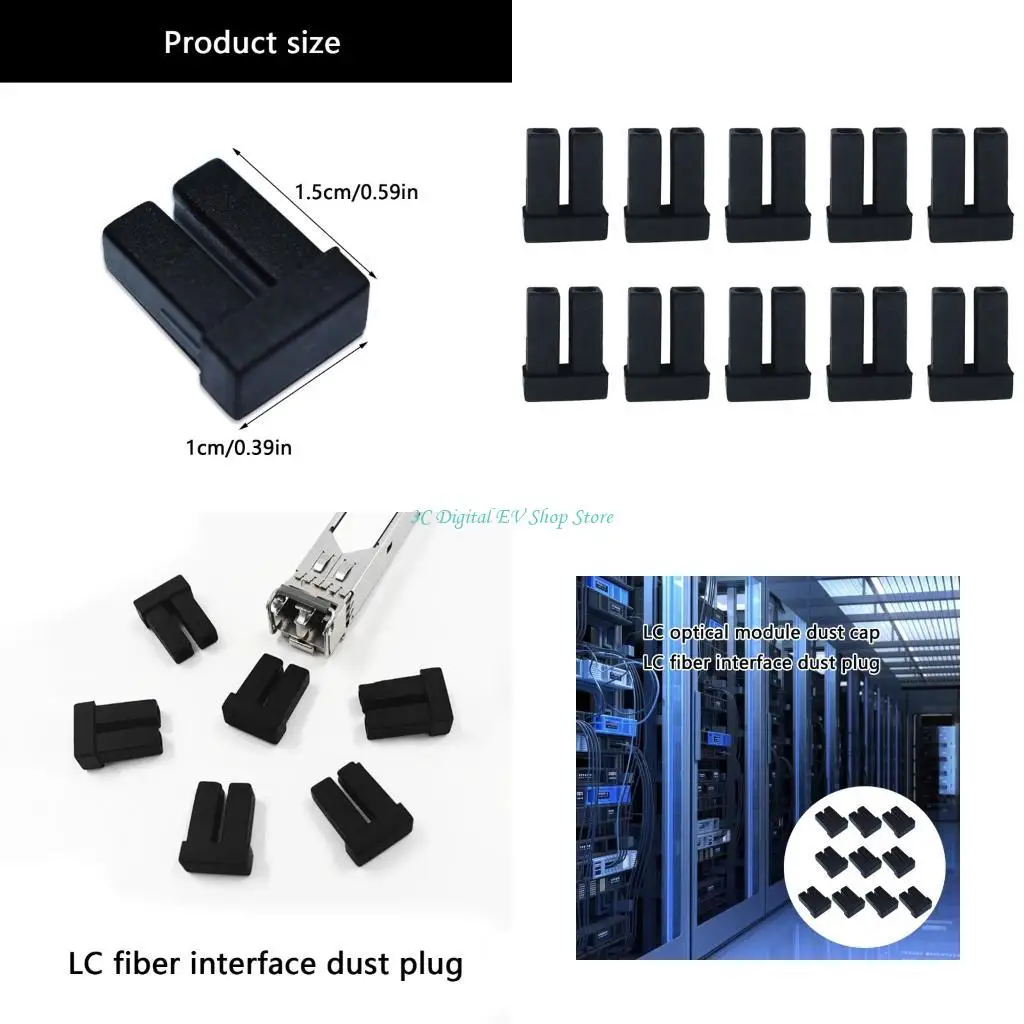 

E74D 100PCS Двухволобные заглушки из силиконовой пыли для модуля SFP Opticals Opticals